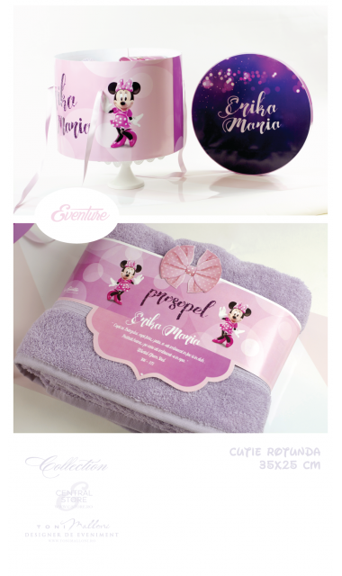 Trusou de botez pentru fetite de inspiratie Disney cu Minnie Mouse, Lily  6